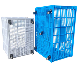 Wholesale High quality Fruit <strong>Stacked</strong> Box Plastic Vented Basket Nestable and Stackable <strong>Storage</strong> <strong>Crates</strong> for Vegetable - Product Image 4