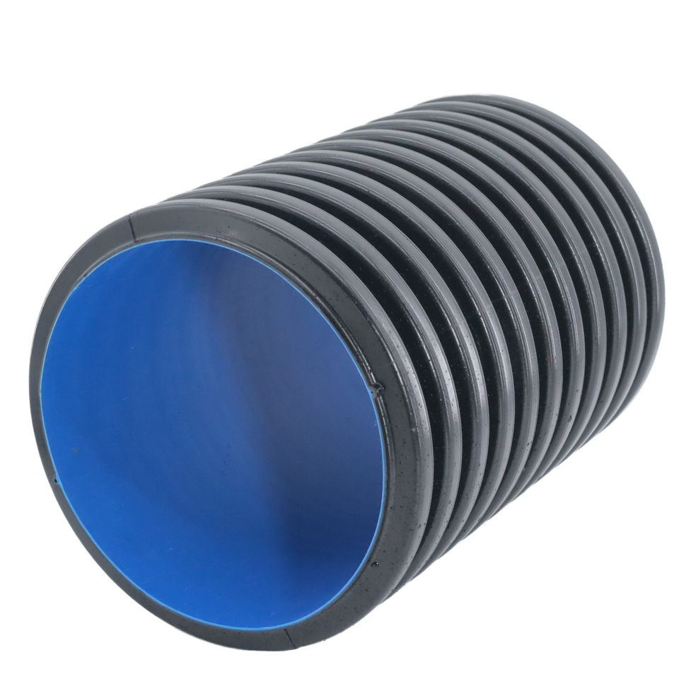 Полиэтилен HDPE двухслойная гофрированная дренажная труба Sn8 500 мм-800 мм водопропускная труба Pe100 200 мм пластиковые трубы DWC HDPE водопропускная труба