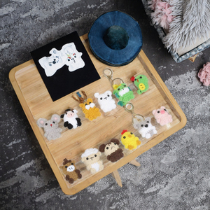 Muñecos de Peluche <span class=keywords><strong>Amigurumi</strong></span> Tejidos a Crochet, Animales de Punto, Constelación, Signo del Zodiaco Chino, Mono, Dragón, Tigre, Caballo, Conejo, <span class=keywords><strong>Llavero</strong></span> - Product Image 3