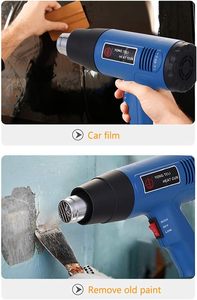 Sıcak hava tabancası elektrikli Mini ısı tabancası makinesi küçültmek için Pof/Pvc plastik torba değişken sıcaklık ayarları ile ısı tabancası makinesi - Product Image 5