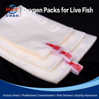 Sacs de transport pour poissons vivants, gaufrés, recyclables en PE, étanches, oxygénés, pour expédition, sacs pochettes pour aquarium