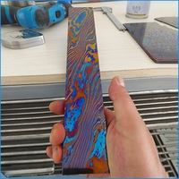Pièces en titane damas sur mesure usinées CNC de haute précision avec une tolérance de 0,01 mm pour les outils EDC, les stylos et les couteaux