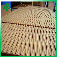 12mm, 15mm, 18mm surface design ondulée 3d panneaux mdf pour décoration murale