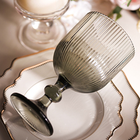 Verres à vin personnalisés par les fabricants, motif rayures verticales, couleurs bleu, rose, ambre, violet, pour bar, fête, décoration de mariage