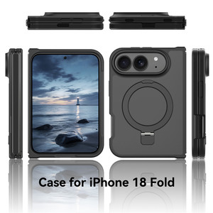 360 °   เคสโทรศัพท์ iPhone <span class=keywords><strong>18</strong></span> Fold แบบวงแหวนโลหะหมุนได้ 360 องศา  ด้านหลังแบบด้านป้องกันรอยนิ้วมือ  วัสดุ TPU+PC  พร้อมวงแหวนแม่เหล็ก - Product Image 6