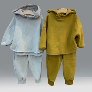 Sweat à capuche et pantalon de <span class=keywords><strong>jogging</strong></span> pour enfants, <span class=keywords><strong>ensemble</strong></span> de vêtements tendance, personnalisé, 2 pièces, automne, pour garçons, 2020 - Product Image 2