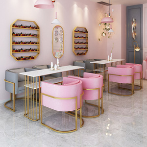Wallybeauty-muebles de metal para salón de <span class=keywords><strong>manicura</strong></span>, mesas de belleza de mármol, <span class=keywords><strong>mesa</strong></span> <span class=keywords><strong>pequeña</strong></span> para uñas - Product Image 5