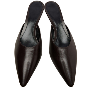 Mules à talon chaton à bout pointu pour femmes, à enfiler, à bout fermé et talon ouvert, chaussures mules à talon bas, vente en gros, OEM, personnalisées - Product Image 4