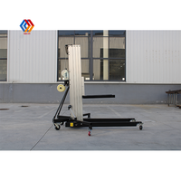 Mini-élévateur à mât compact de 6 m et 181 kg à commande manuelle facile avec plateforme de chargement pour le levage de petits moules