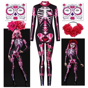 Bambino adulto un pezzo giorno della rosa morta Bodycon Costume di Halloween JCDR-003 - Product Image 6