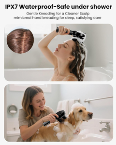 Electric Head <b>Massager</b> Handheld Massage Comb with Kneading Massage and Red LED Light - Product Image 3