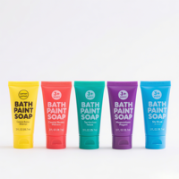 Jouet de bain non toxique Six couleurs passionnantes savon de peinture de bain liquide pour peinture de baignoire lavable peinture au doigt sur les murs de la baignoire