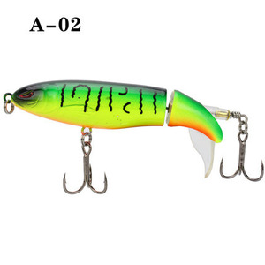Señuelo de pesca Whopper Popper Swimbait 10cm/13g Topwater cebo Artificial cola giratoria aparejos de pesca anzuelos simulación - Product Image 4