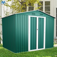 Abri de jardin métallique grande taille, anti-rouille, pour le rangement d'équipements de jardin, remise extérieure