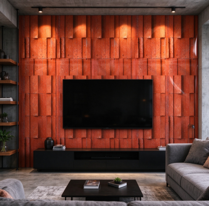 Self Adhesive 3D PVC Wall Panels 30 X 30 cm Mould Proof Relief Tiles ...