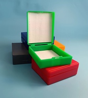 2025 New Arrival Medical Pp Glass Slides Box Lab Consumable 2pc Cuboid Microscope Slide Storage Box