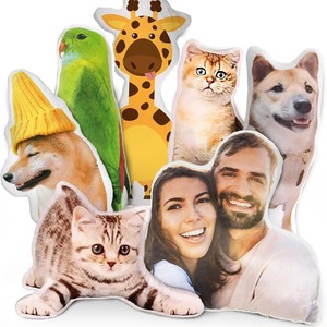 Funda de Almohada Personalizada con Retrato de Mascota Beckon, Funda de Cojín con Forma de Animal y Foto Impresa, Regalo Conmemorativo <span class=keywords><strong>para</strong></span> Perros y <span class=keywords><strong>Gatos</strong></span> - Product Image 2