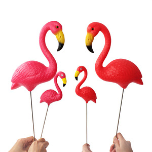 C207 Jouet oiseau modèle professionnel petit <span class=keywords><strong>flamant</strong></span> <span class=keywords><strong>rose</strong></span> en plastique Bordure directe de <span class=keywords><strong>jardin</strong></span> pour la maison Ornement de <span class=keywords><strong>jardin</strong></span> Aménagement paysager - Product Image 1