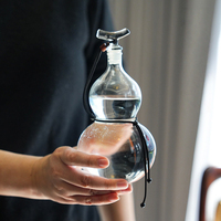Bouteille en verre borosilicate de haute qualité en forme de gourde colorée créative avec bouchon 750 ml Bouteille à vin jus d'eau