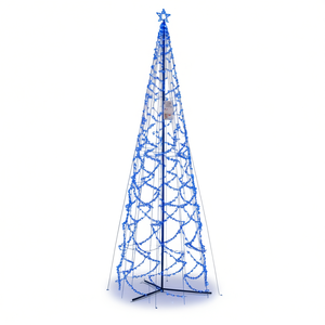 Árbol de Navidad Azul en Forma de Cono con 1400 Luces LED, 5x16 Pies, Decoraciones Festivas para Exteriores - Product Image 1