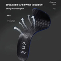 Semelles intérieures en cuir véritable unisexe, absorbantes, désodorisantes, amortissantes et respirantes pour chaussures