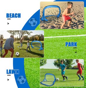 Ensemble de 2 pièces de <span class=keywords><strong>but</strong></span> de football Popup filets de football pliables portables pour enfants avec sac de transport ballon de football - Product Image 5