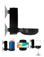Support de verre à vin sans fil V5.3 à ventouse puissante pour douche, téléphone portable et ordinateur, étanche IPX4