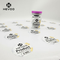 Étiquettes personnalisées pour flacons de peptides 3 ml, autocollants holographiques en vinyle imperméable avec logo personnalisé pour l'emballage de la recherche, commandes en gros