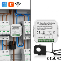 Module d'interrupteur intelligent YDD Tuya Alexa Google Home WiFi CT Clamp pour la surveillance de la consommation d'énergie, matériau ABS/PC, 2 voies, IP20, usage commercial européen