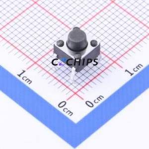 TC-6610-5.5-260G Tactile Switch Through hole-4P,6x6mm Switch Single Pole Single Throw Round Button 2.6N Through Hole - Product Image 1