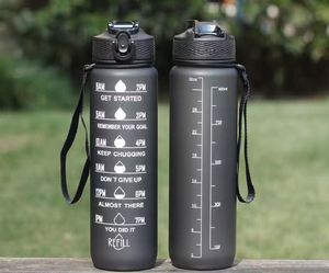 Custom 32oz Sports <b>Water</b> <b>Bottle</b> 1 L <b>Time</b> Markings and With Straws <b>Bottles</b> Suitable for Fitness Outdoor Camping Yoga Cycling - Product Image 4