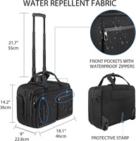 Sac de transport élégant pour ordinateur portable 17,3'' en néoprène imperméable avec barre de traction, personnalisable en usine, idéal pour les voyages, le travail et les affaires