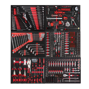 Ce thép không gỉ 7 ngăn kéo công cụ Tủ thiết kế mới màu xanh lá cây màu sắc 349 cái công cụ Chuyên NghiệP Bộ OEM caja de herramientas - Product Image 2