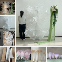 LEDA Fleurs géantes artisanales, grandes fleurs artificielles en soie, centre de table, installation artistique pour la décoration de scène de mariage