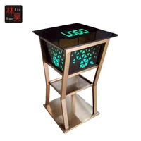 Table et chaise hautes de support d'acier inoxydable d'or pour des clubs et des meubles de salon de barre