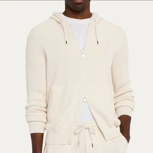 Felpe con cappuccio in lana lavorata a maglia Full Zip maglioni Cardigan Casual di vestibilità normale in maglia con cappuccio giacca <span class=keywords><strong>Su</strong></span>éteres De Hombre mascolinos - Product Image 1