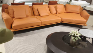 इतालवी लक्जरी अनुभागीय सोफे अनुकूलन मॉड्यूलर सेट लिविंग रूम चमड़े के सोफे सेट - Product Image 5