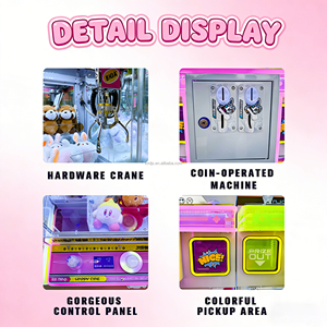 เครื่องเครนจิ๋วคุณภาพสูงสำหรับของเล่นตุ๊กตา ใช้ในเชิงพาณิชย์สำหรับธุรกิจบันเทิง เครื่องคีบตุ๊กตาขนาดเล็กแบบหยอดเหรียญสำหรับขนม - Product Image 4