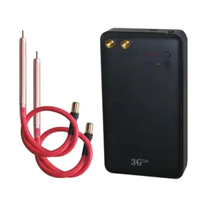 Handheld Spot Welding Machine with 7000mAh Power Bank - Black with 18650 Lithium Battery Nickel Sheet DIY