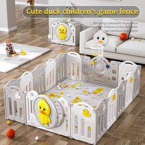 Hiện Đại Thân Thiện Với Môi Nhựa Có Thể Gập Lại Playpen An Toàn Trong Nhà Hàng Rào Cho Trẻ Em Bảo Vệ Nhà Trong Nhà Playpen Với Bảng Điều Khiển Phong Cách - Product Image 2