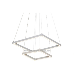 Candelabro LED de techo cuadrangular Vintage, luz colgante para sala de estar, nuevo diseño, luz colgante Led, luminarias blancas y negras - Product Image 3