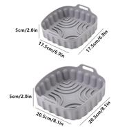 Panier de cuisson carré en silicone pour friteuse à air, réutilisable, antiadhésif, pliable, compatible four, fabriqué en Chine continentale
