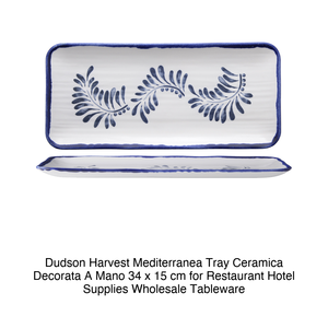 Plateau de service Harvest Mediterranea 34 × 15 cm en céramique décorée à la main Dudson - Product Image 2