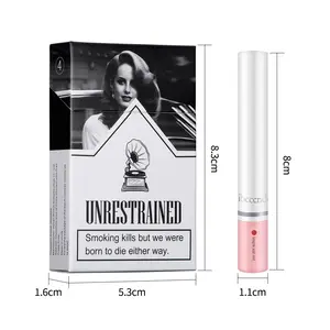 Atacado Novo Cigarro Criativo 4 Cores Set Fumaça Embalagem Longlasting Impermeável Matte Lip Stick