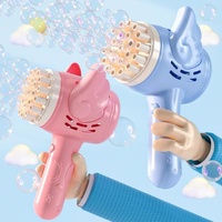 Pistolet à bulles PC lumineux de poche unisexe entièrement automatique Style Gatling populaire pour enfants-Internet Celebrity Made Durable Plastic