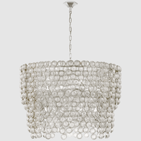Lustre en cristal K9 décoratif LED pour table à manger, design américain personnalisé XZ, luxe, en laiton, pour hôtel