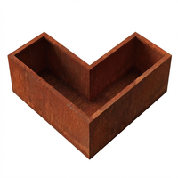 Kit de jardinière surélevée modulaire en acier Corten rustique avec trous de drainage, montage facile, grande capacité, pour plantes et légumes, à poser au sol