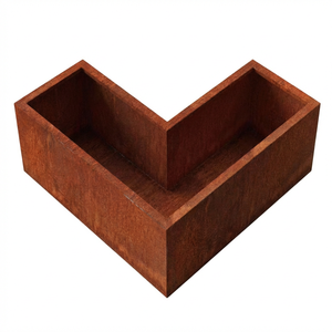 Kit de jardinière surélevée modulaire en acier Corten rustique avec trous de drainage, montage facile, grande capacité, pour plantes et légumes, à poser au sol - Product Image 5