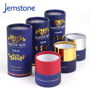 Boîte cylindrique en carton écologique sur mesure pour cosmétiques, impression quadrichromie, estampage or/argent pour huiles essentielles et parfums - Product Image 4