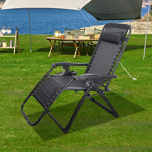 Sedia <span class=keywords><strong>da</strong></span> Campeggio Doppia Reclinabile <span class=keywords><strong>da</strong></span> Esterno, <span class=keywords><strong>Sdraio</strong></span> a Gravità Zero con Rete Traspirante e Cuscino - Product Image 6